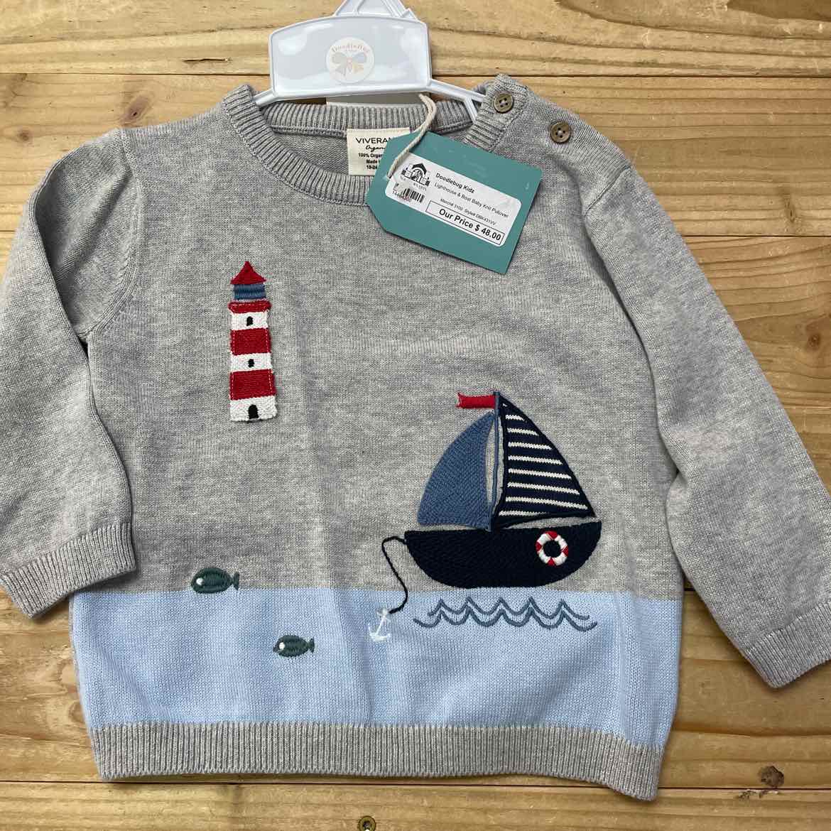 NEW! VIVERANO SAILBOAT SWEATER 18-24 MOS