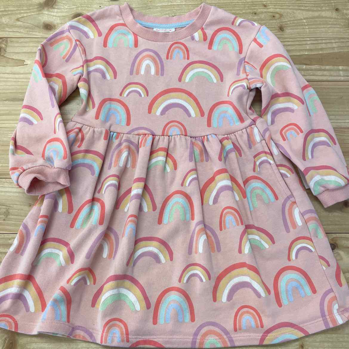 CAT JACK PINK RAINBOW DRESS 4T