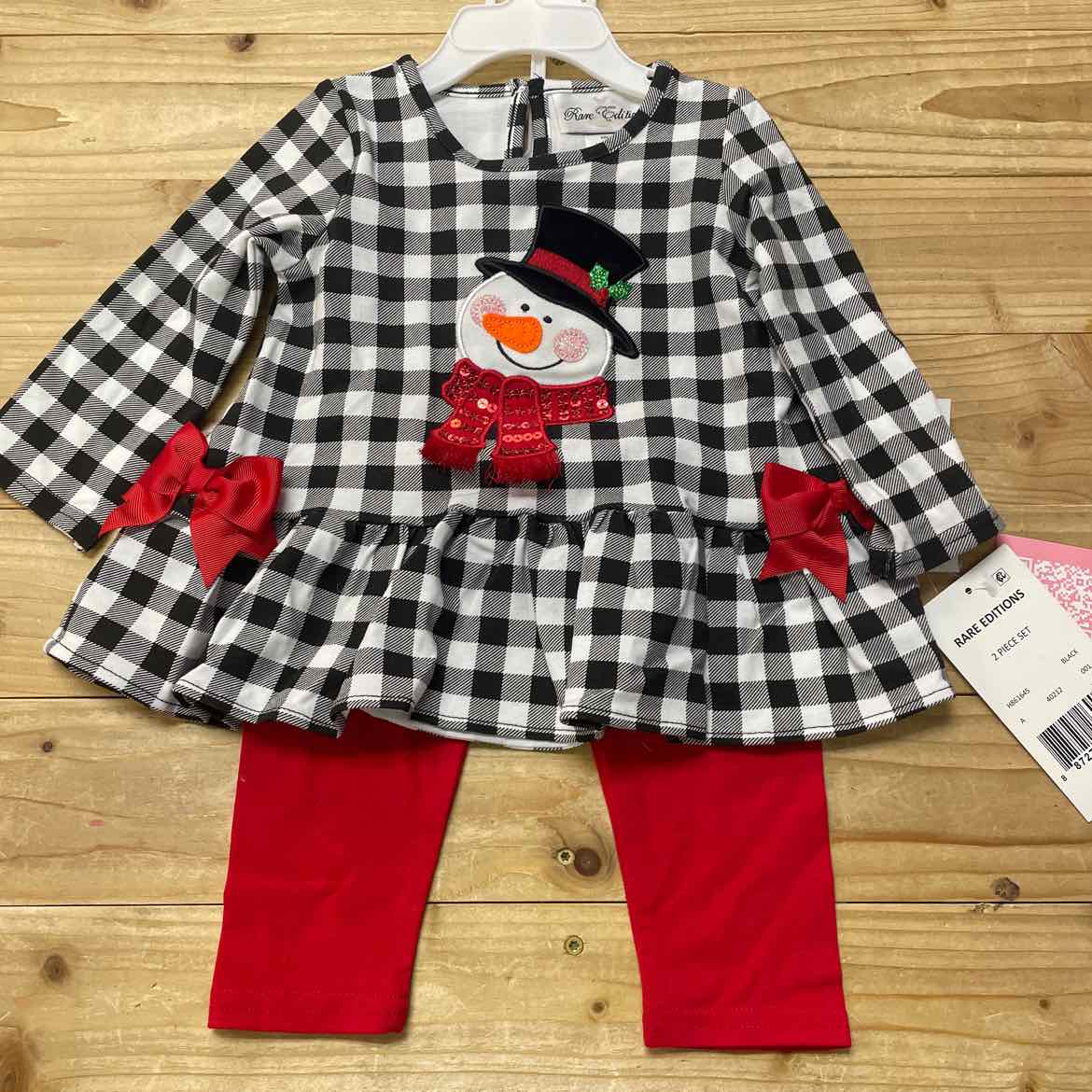 NEW! RARE EDITIONS SNOWMAN OUTFIT 12 MOS