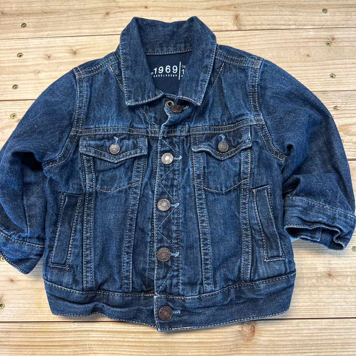 GAP LINED DENIM JACKET 12-18 MOS