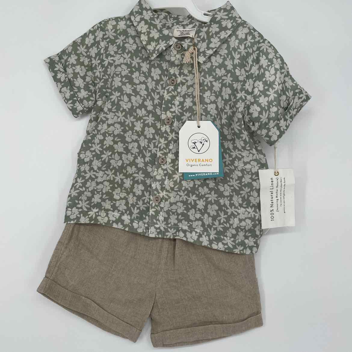 NEW! VIVERANO LINEN 2PC 12-18 MONTHS