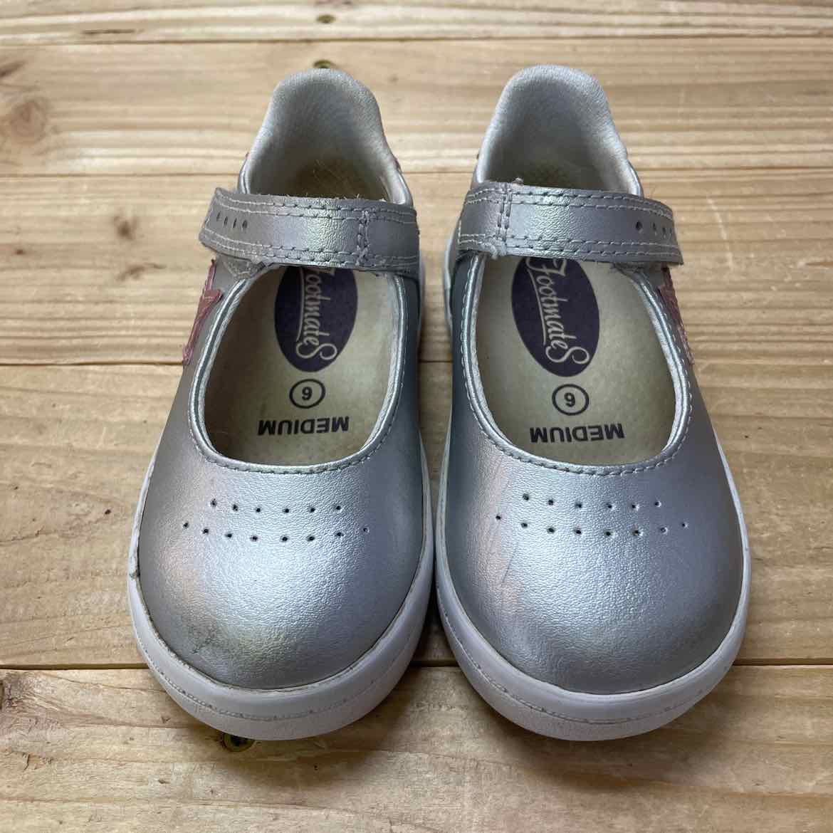 FOOTMATES SILVER SHOES TODDLER 6