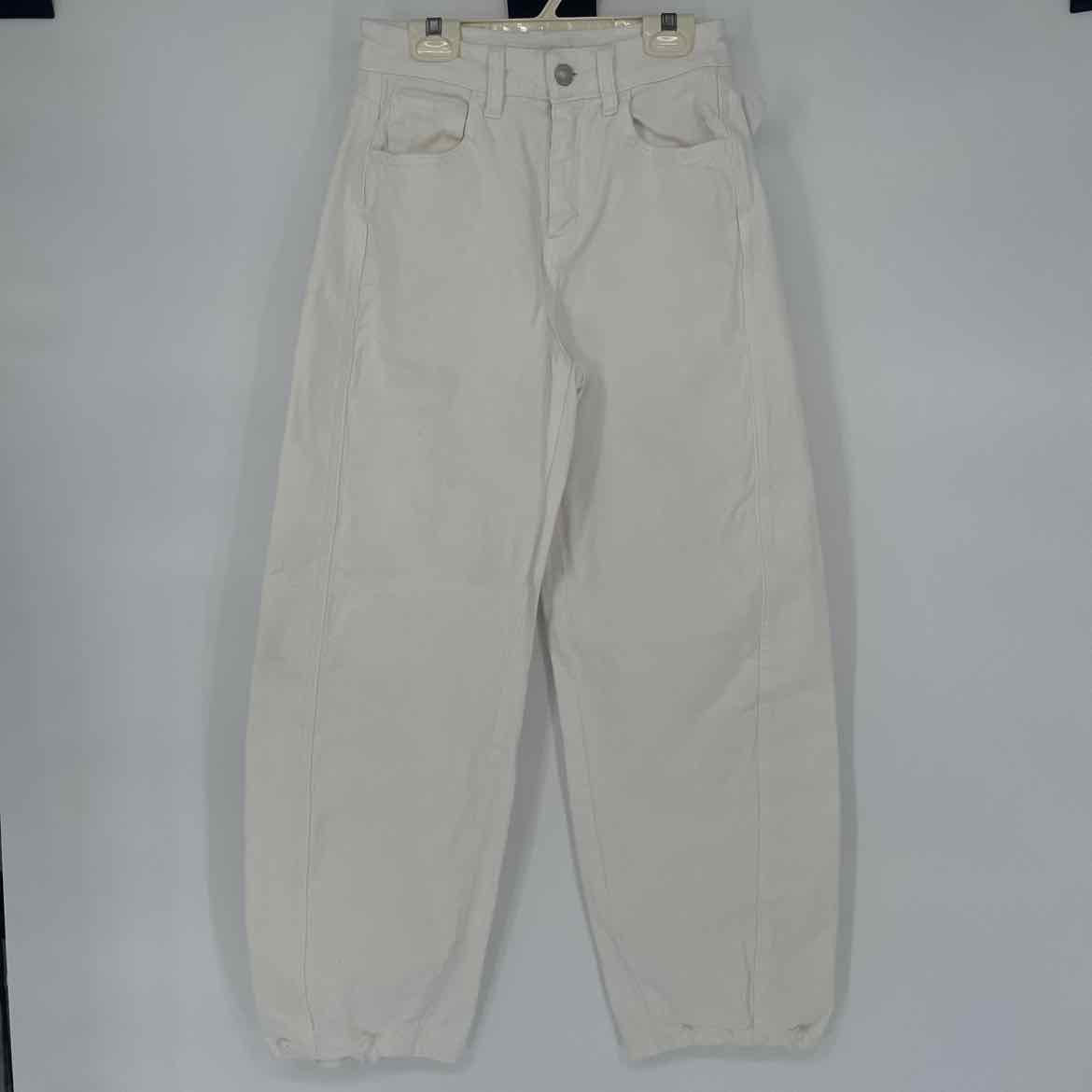 VERVET WHITE BARREL JEANS S