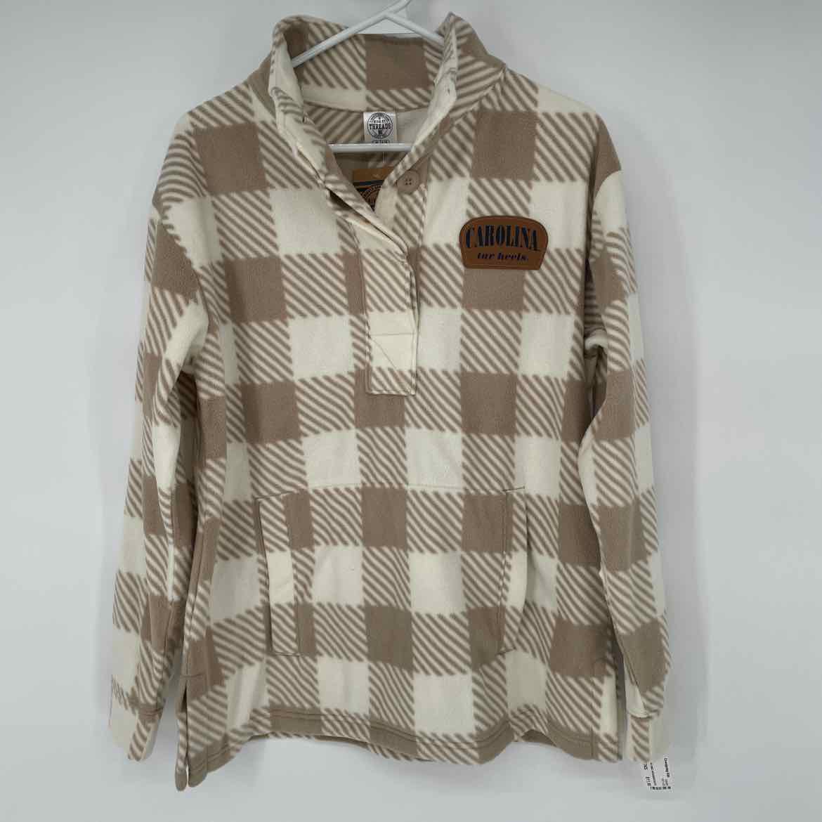 NEW! THREADS UNC HOUNDSTOOTH FLEECE PULLOVER M