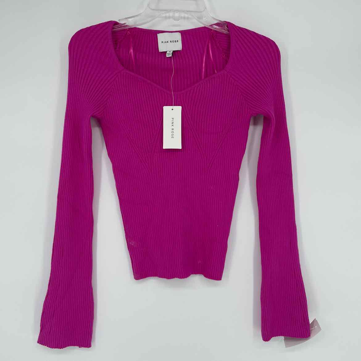 NEW! PINK ROSE SWEATER M