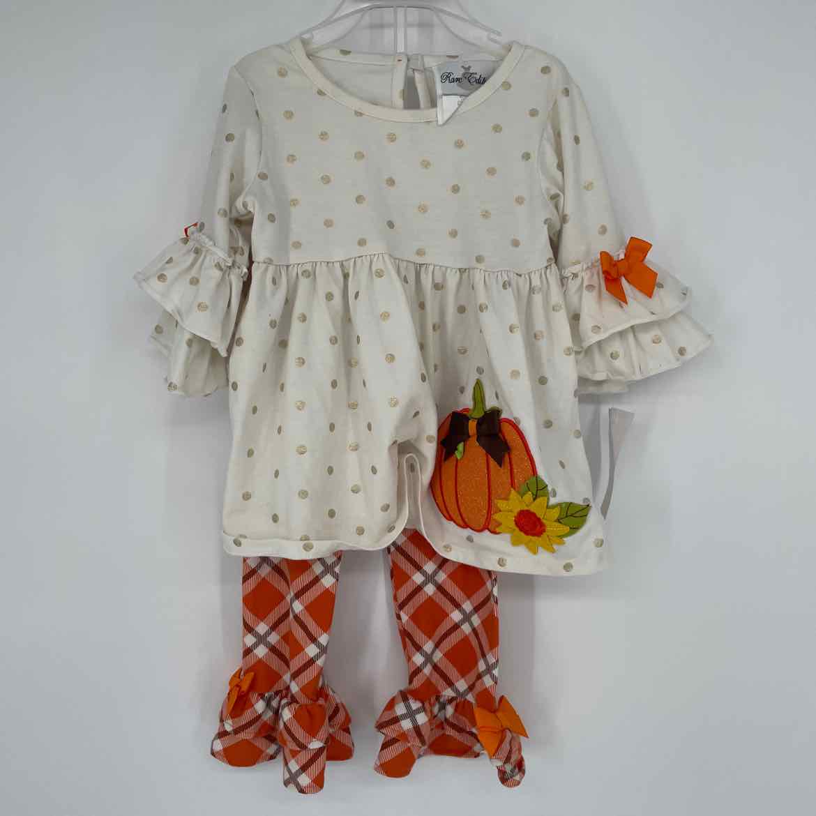 RARE EDITIONS PUMPKIN OUTFIT 2T