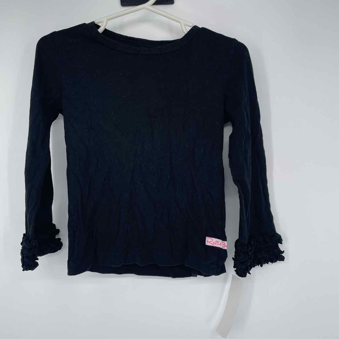 RUFFLE BUTTS BLACK SHIRT 3T