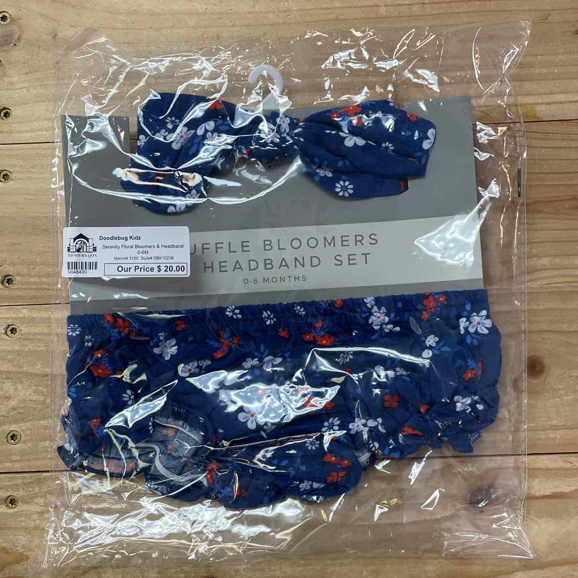 NEW! NEW CASTLE RUFFLE BLOOMERS & HEADBAND SET 0-6 MOS