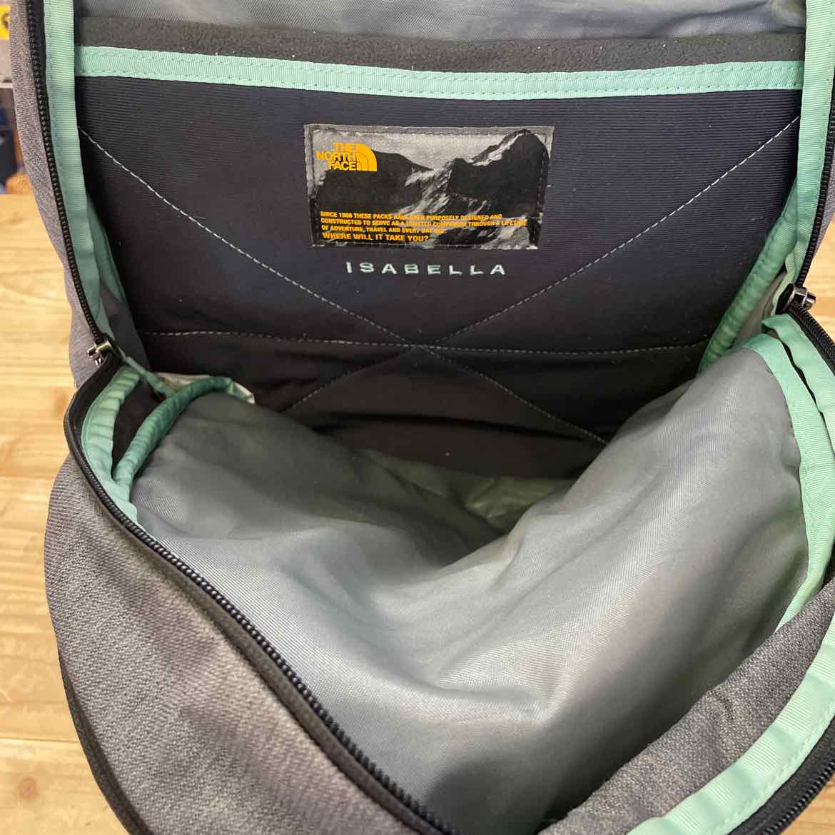 NORTH FACE GRAY BACKPACK