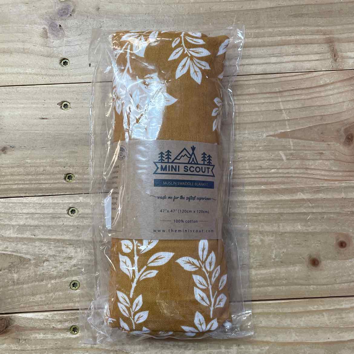 NEW! MINI SCOUT MUSLIN BLANKET-MUSTARD