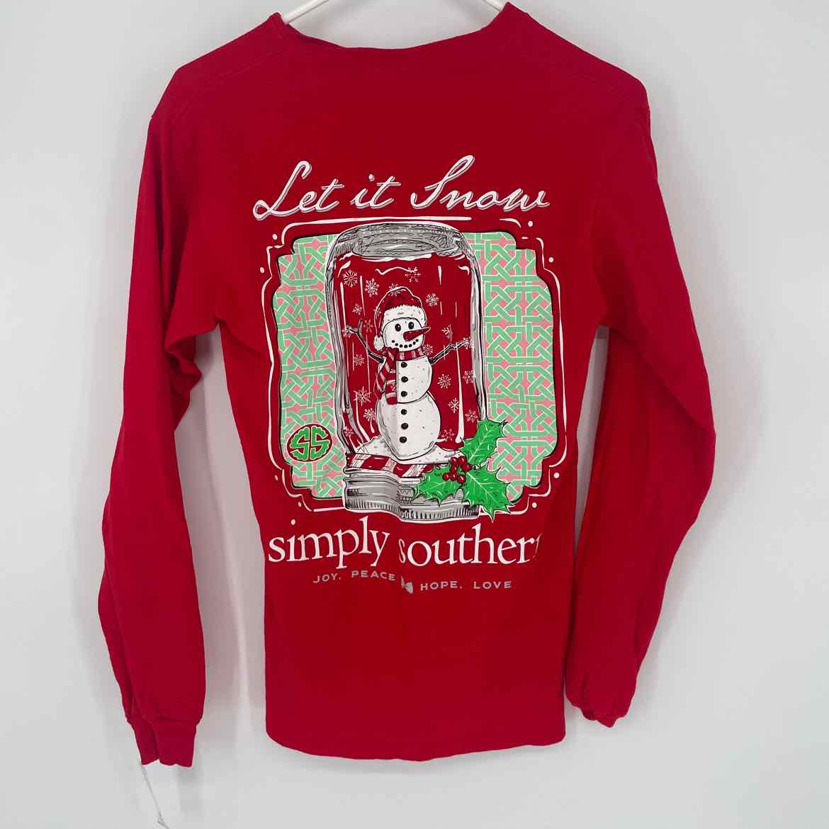 SIMPLY SOUTHERN CHRISTMAS SHIRT S WOMENS