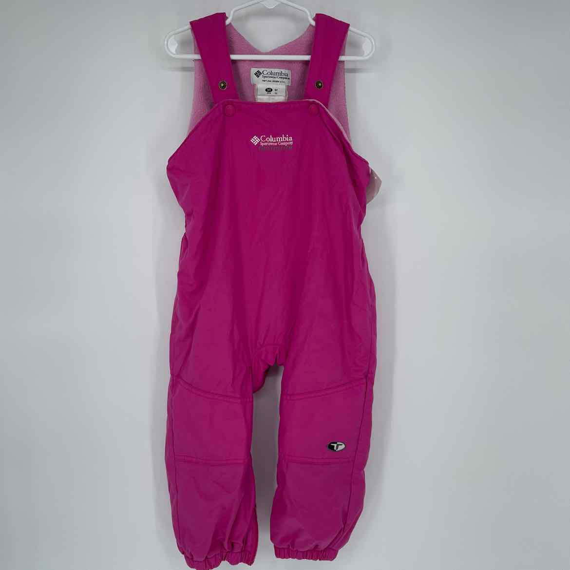 COLUMBIA PINK SNOWBIBS 3T