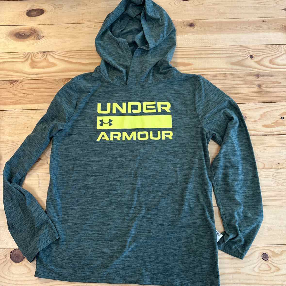 UNDER ARMOUR OLIVE LOGO HOODED SHIRT YM