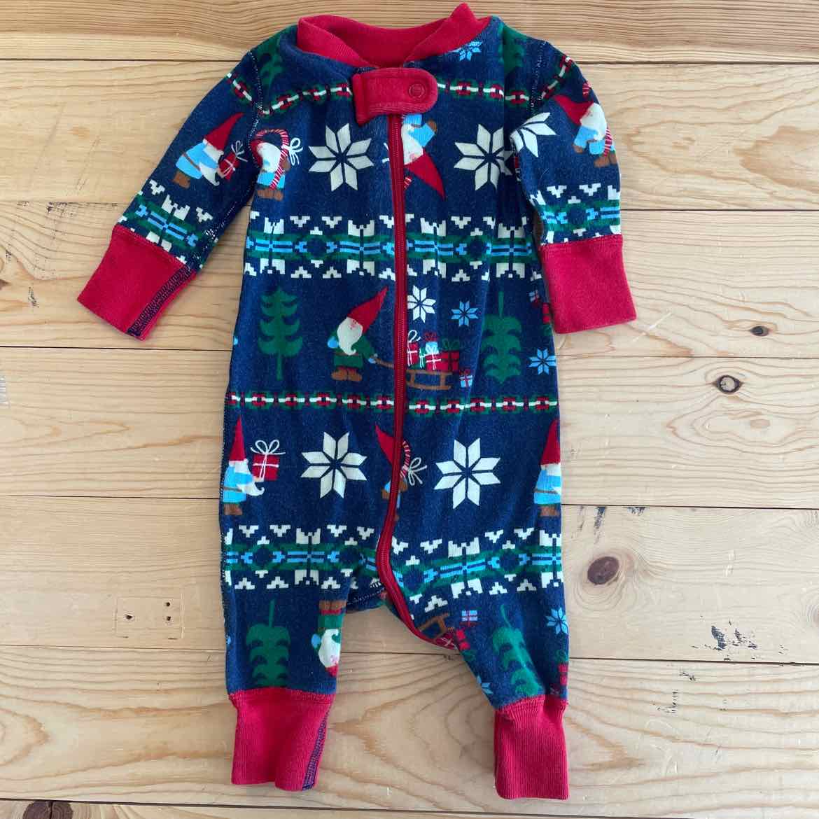 HANNA ANDERSSON NAVY CHRISTMAS SLEEPER 0-3 MOS