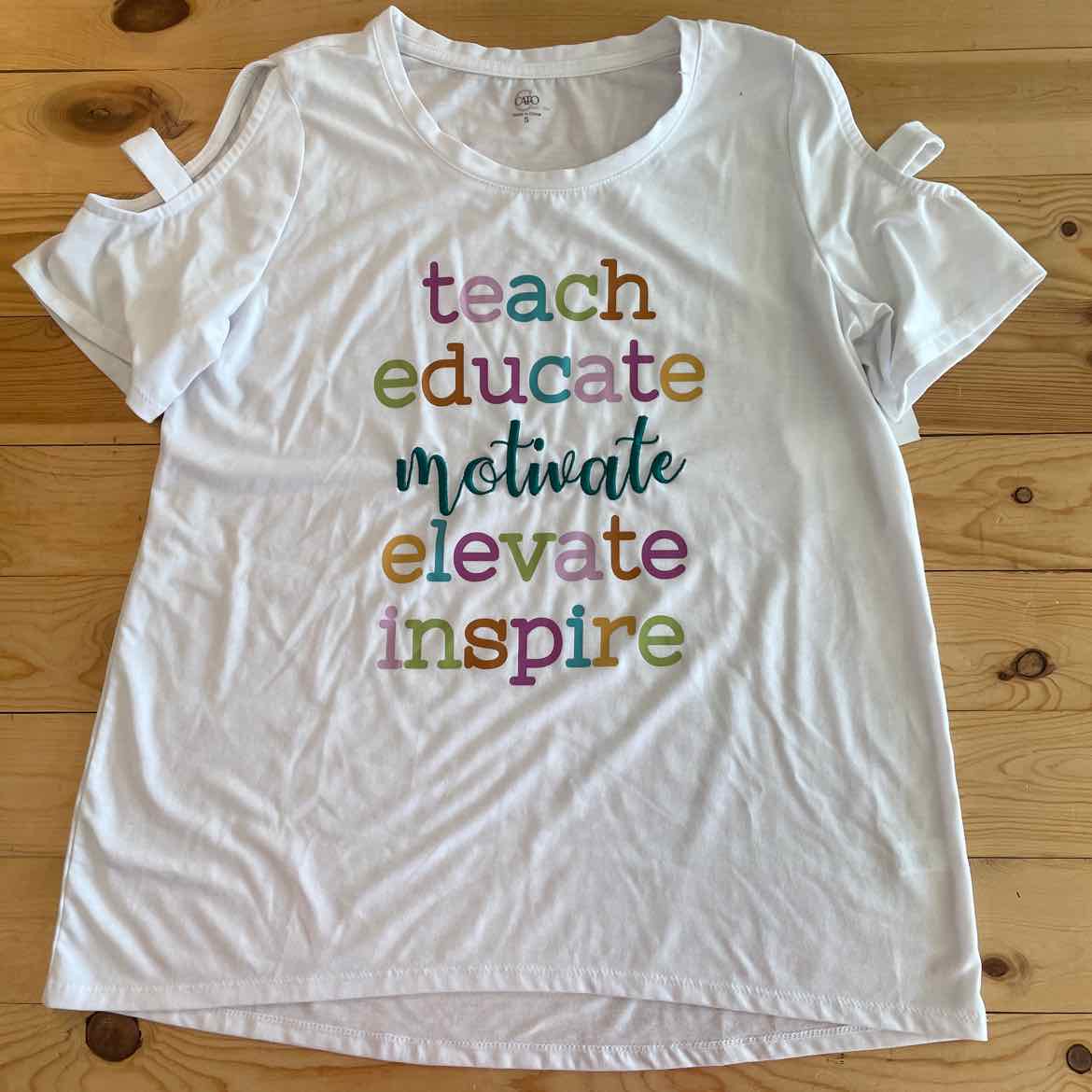 TEACH EDUCATE MOTIVATE SHIRT S