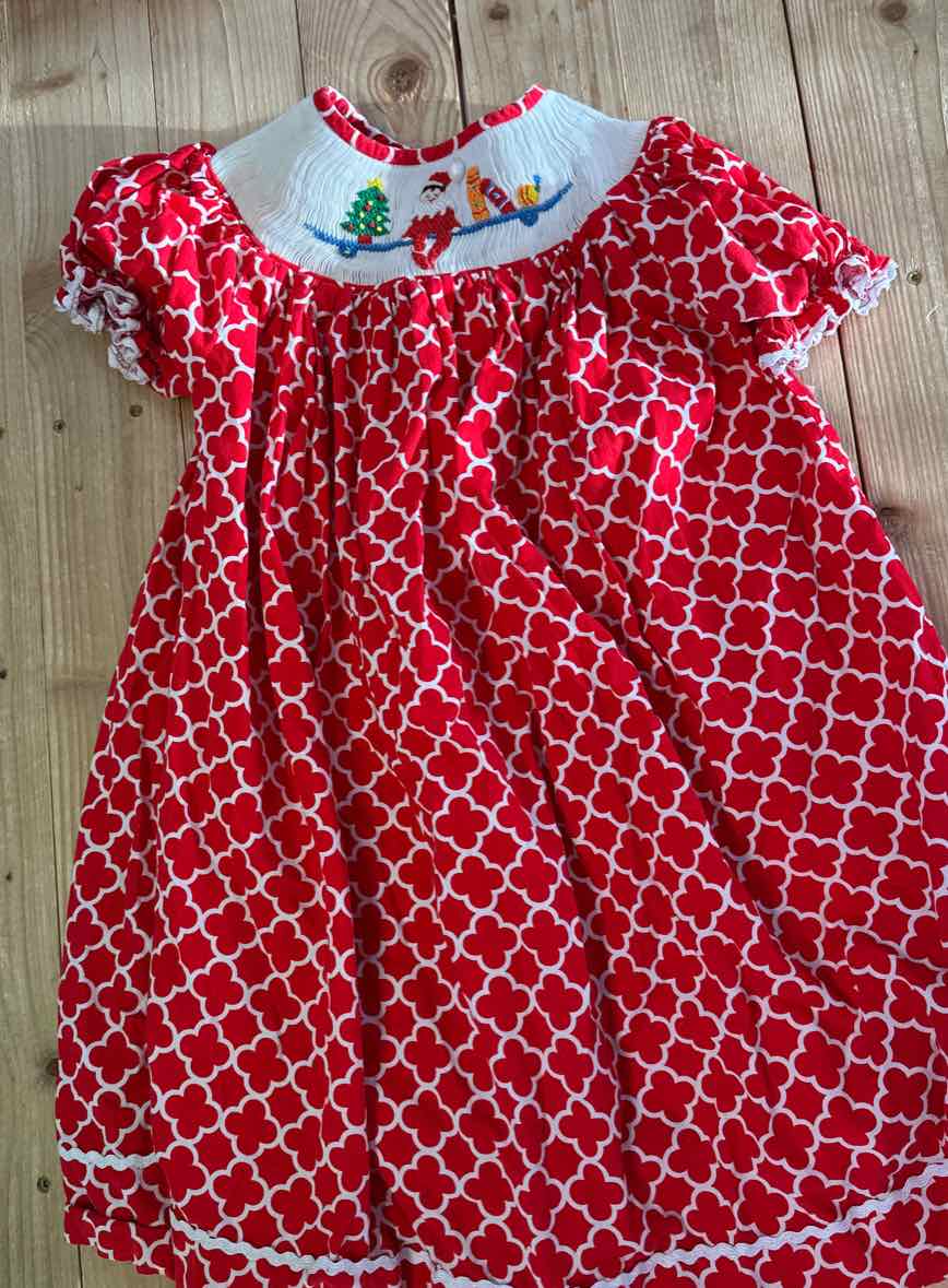 ELF ON THE SHELF SMOCKED DRESS 4