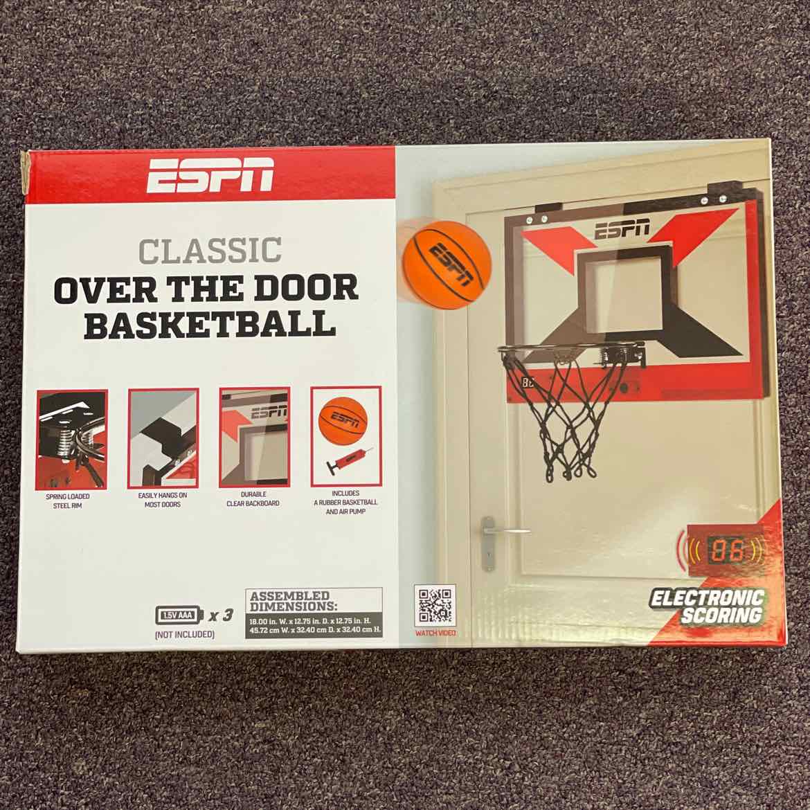 NEW! ESPN OVER THE DOOR BASKETBALL