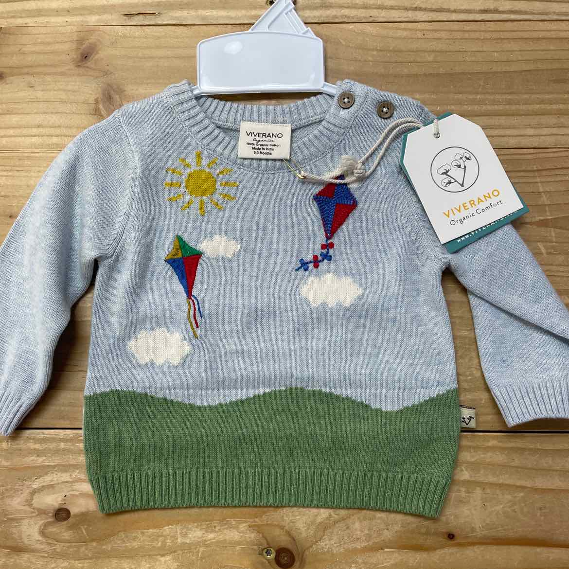 NEW! VIVERANO KITE SWEATER 0-3 MOS