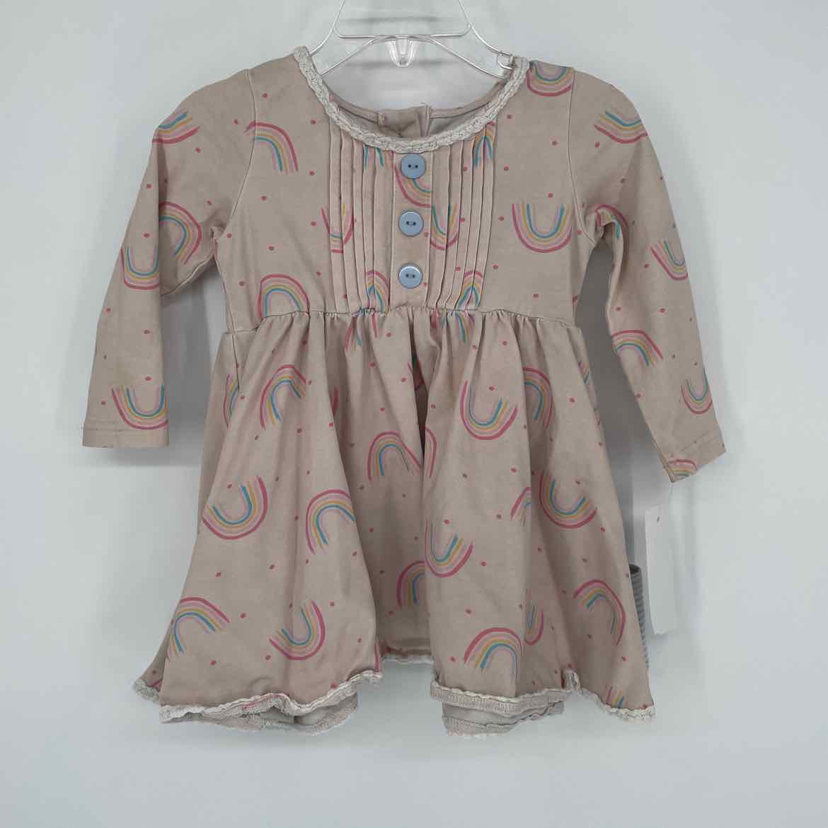 SWEET HONEY TAN RAINBOW DRESS 2T
