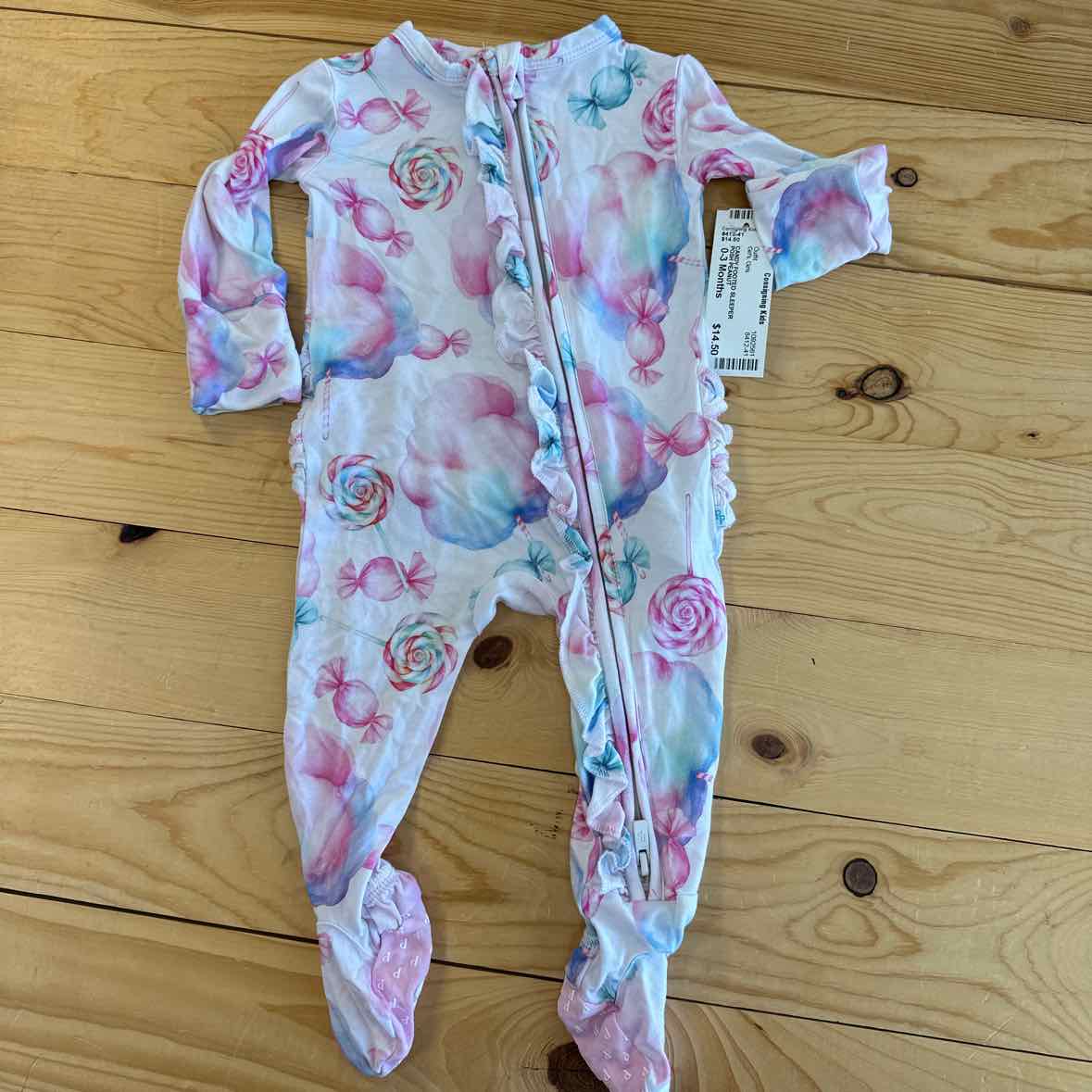 POSH PEANUT BAMBOO FOOTED SLEEPER 0-3 MOS