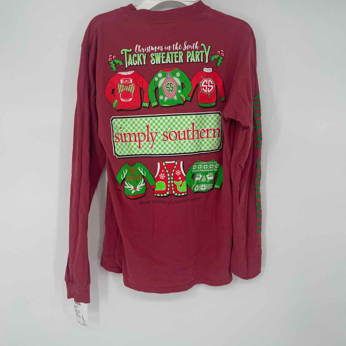 SIMPLY SOUTHERN CHRISTMAS SHIRT S WOMENS