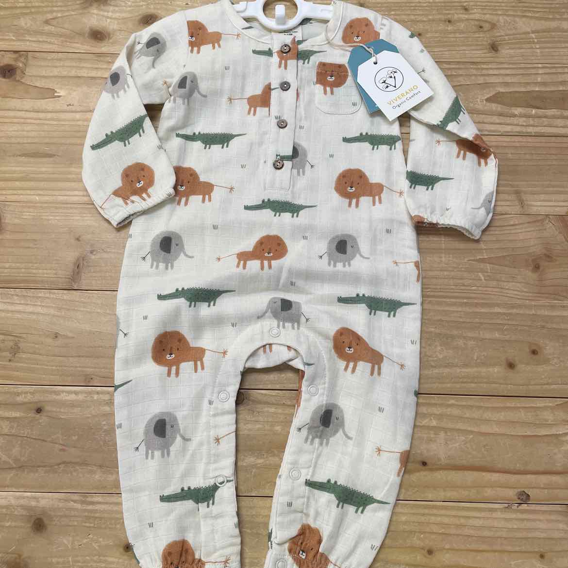 NEW! VIVERANO JUNGLE JUMPSUIT 6-12 MOS