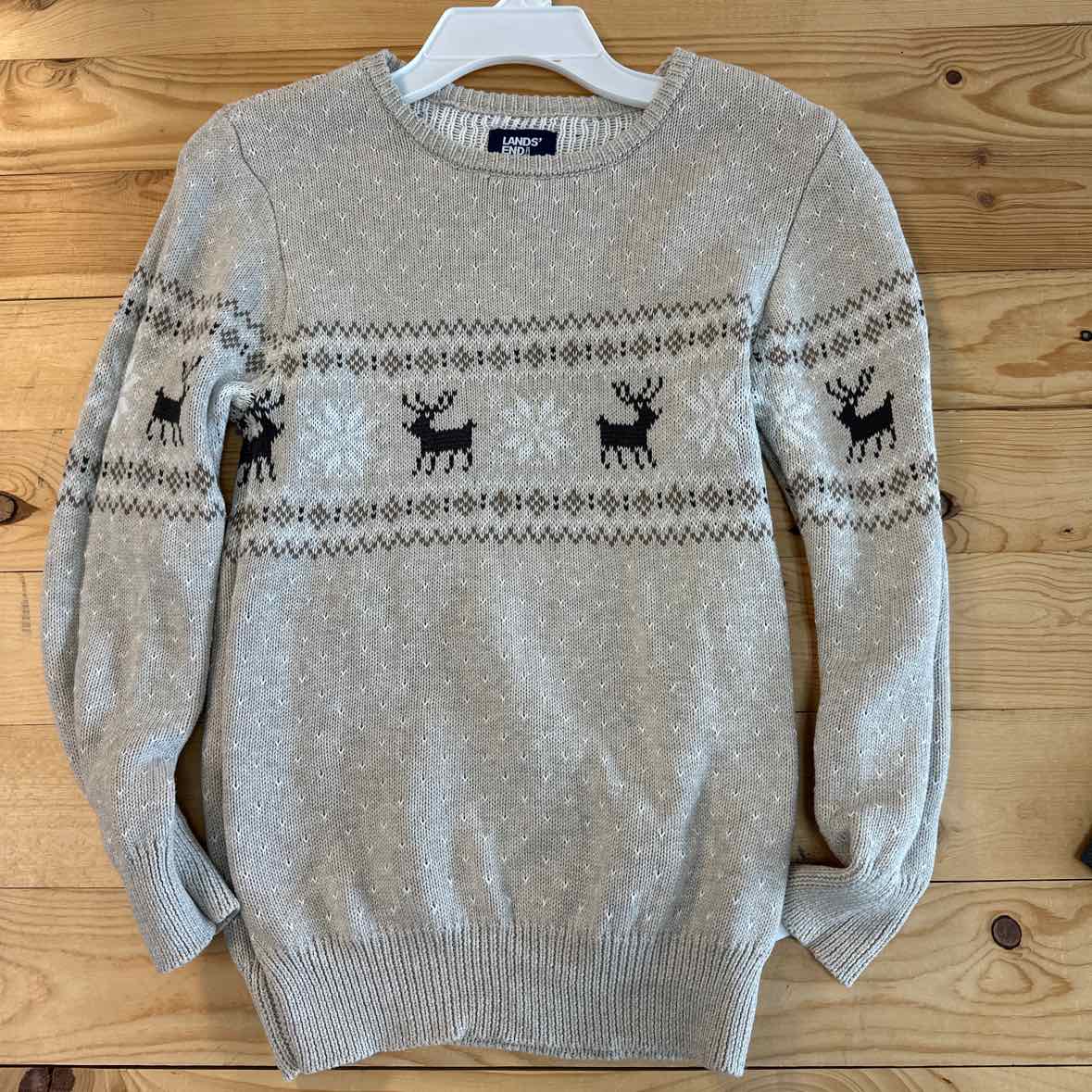LANDS END DEER SWEATER M