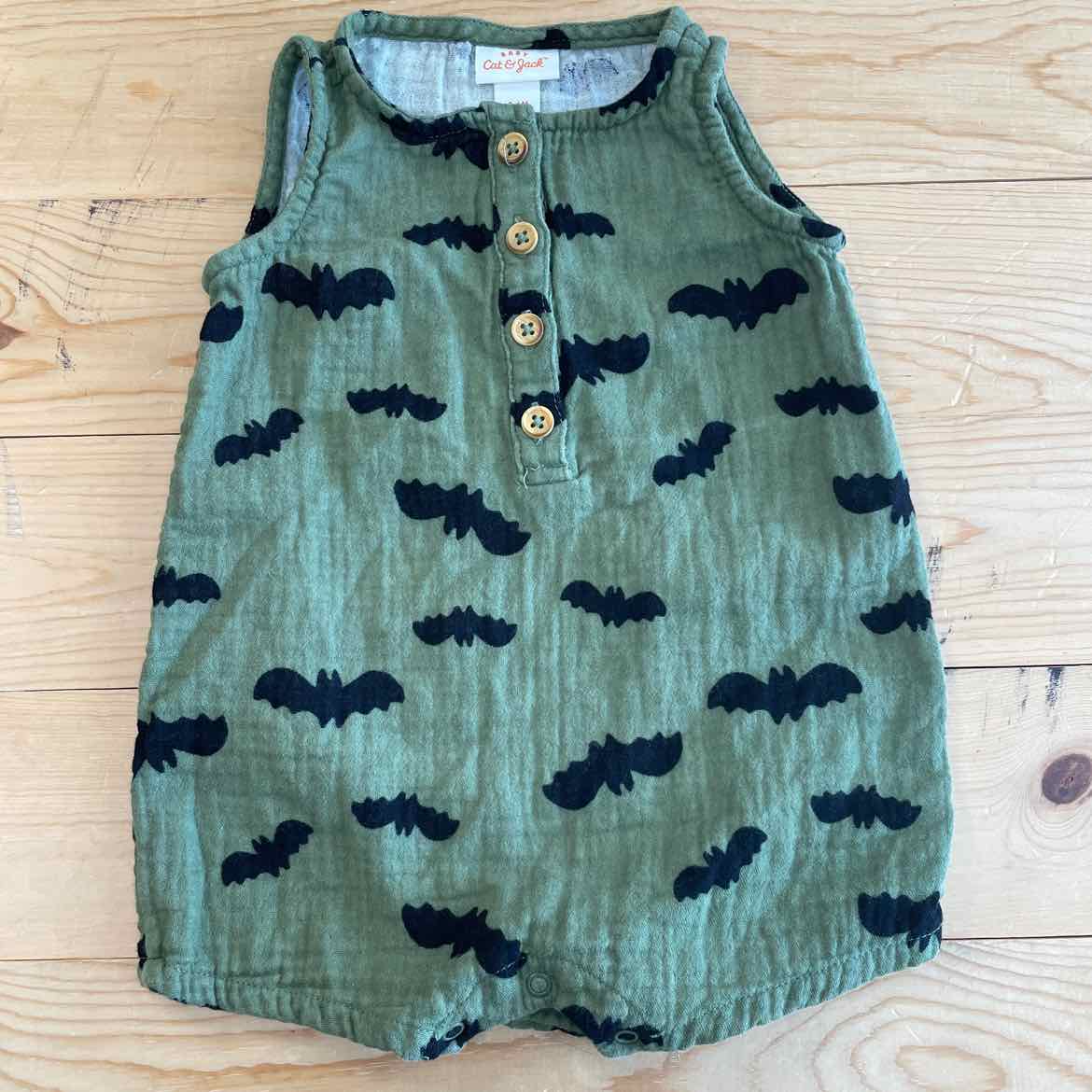 CAT JACK OLIVE BAT MUSLIN 1 PC 3-6 MOS