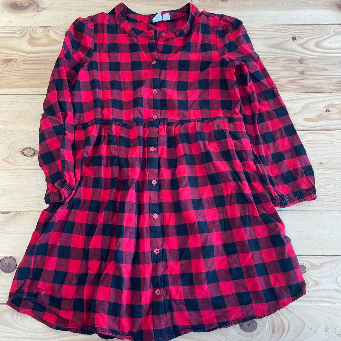 GAP RED/BLACK PLAID DRESS 10