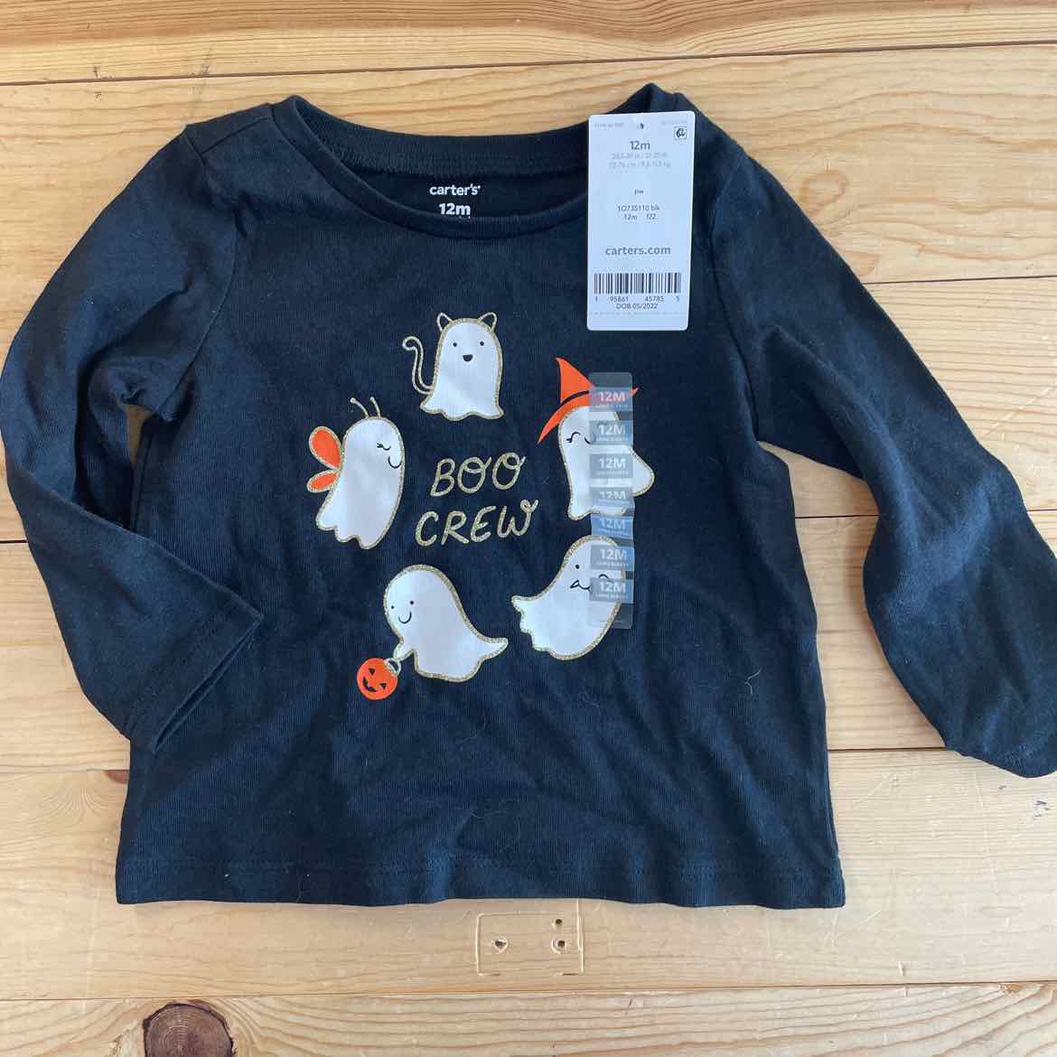 NEW! BOO SHIRT 12 MOS