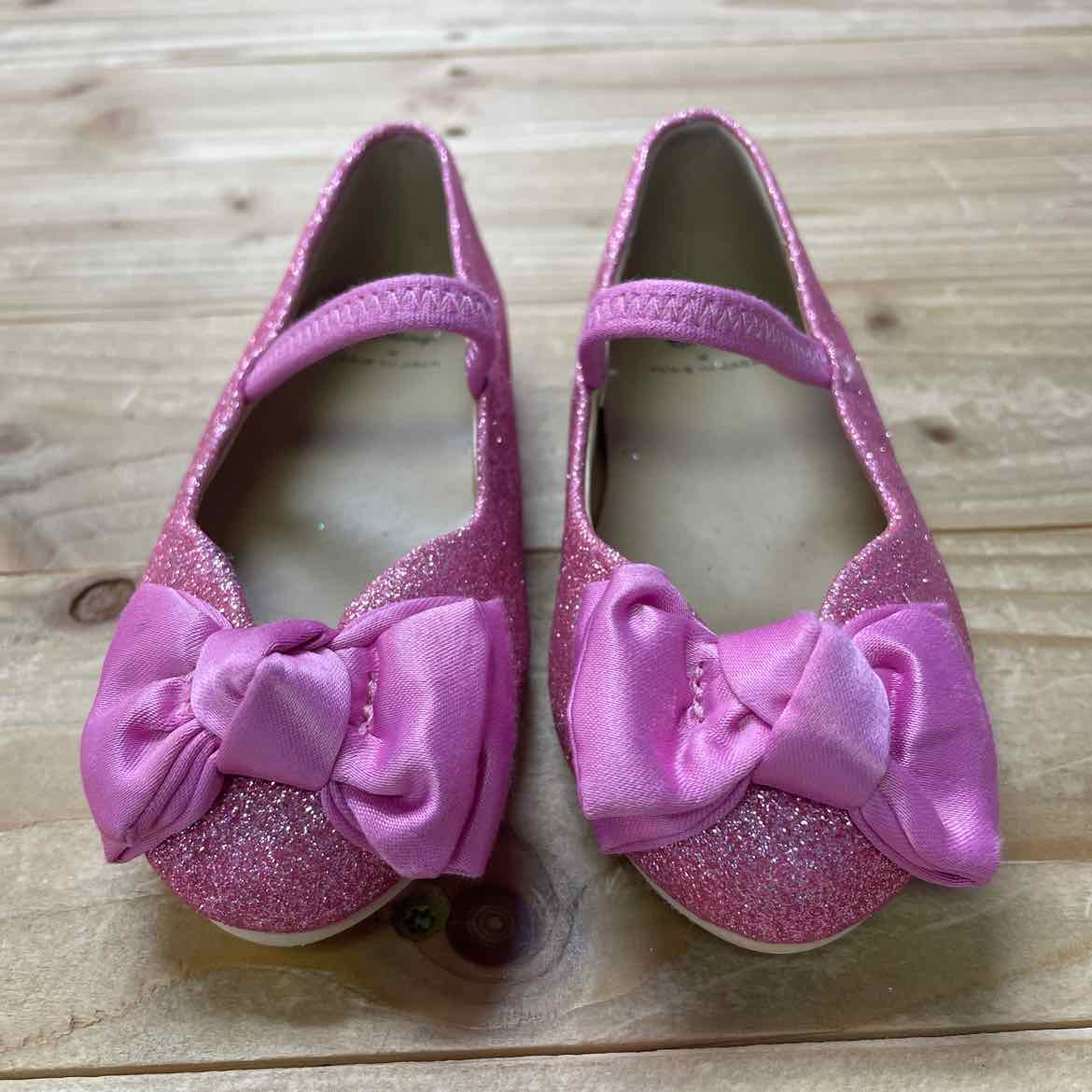 NEW! JANIE JACK X DISNEY PINK GLITTER SHOES 6 TODDLER