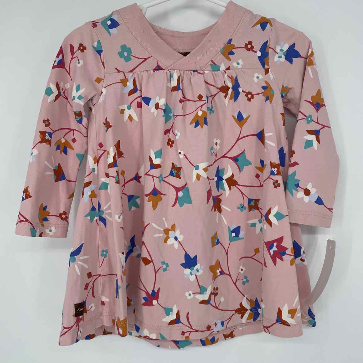 TEA PINK FLORAL DRESS 12-18 MOS