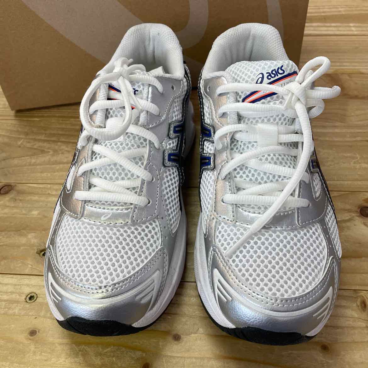 NEW! ASICS GEL-1130 WHITE/PRUSSION BLUE 5 BOYS
