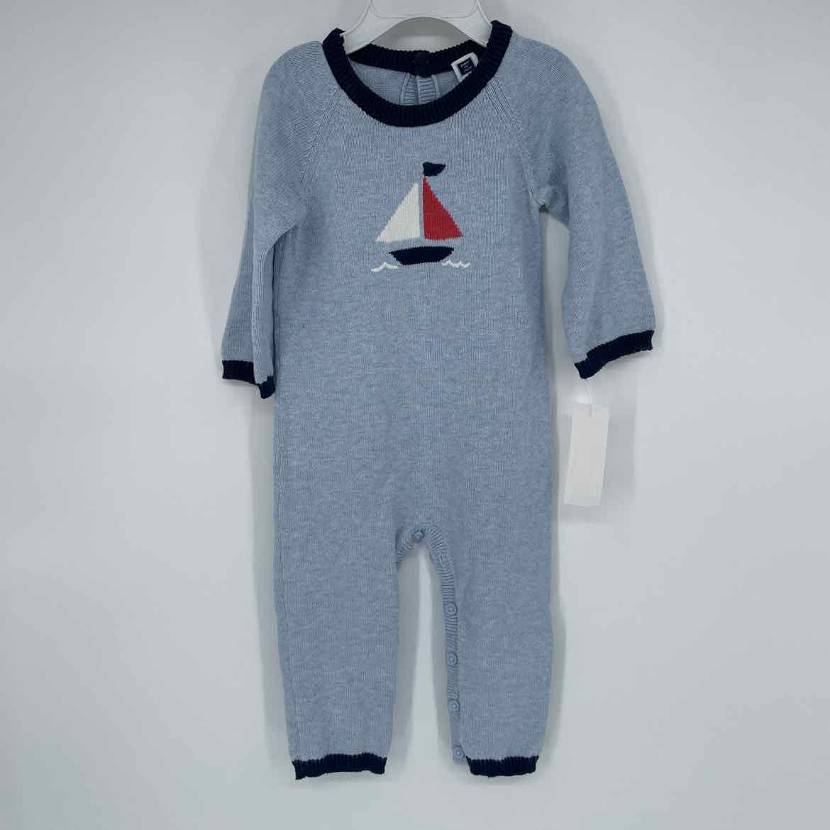 JANIE AND JACK BLUE SAILBOAT 1PC