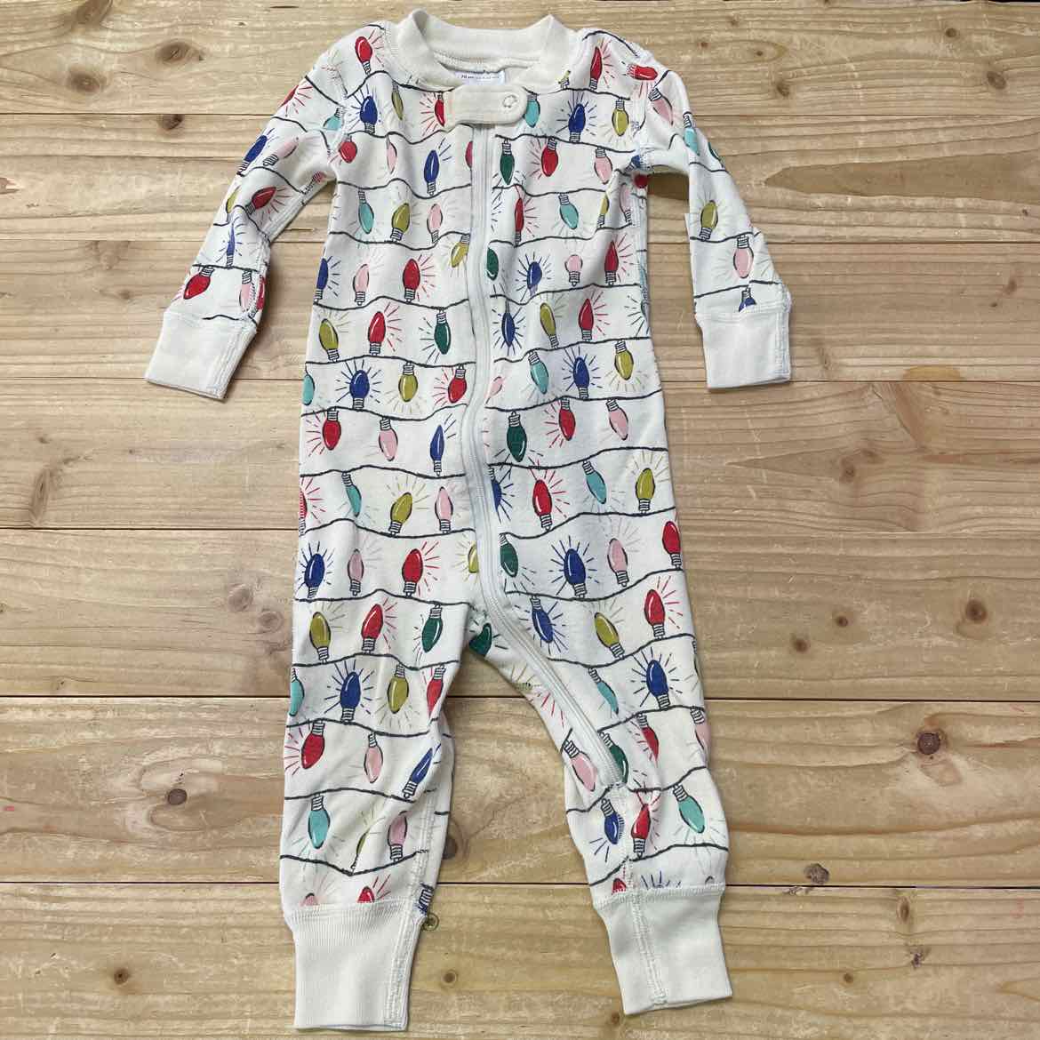 HANNA ANDERSSON CHRISTMAS LIGHTS SLEEPER 6-12 MOS