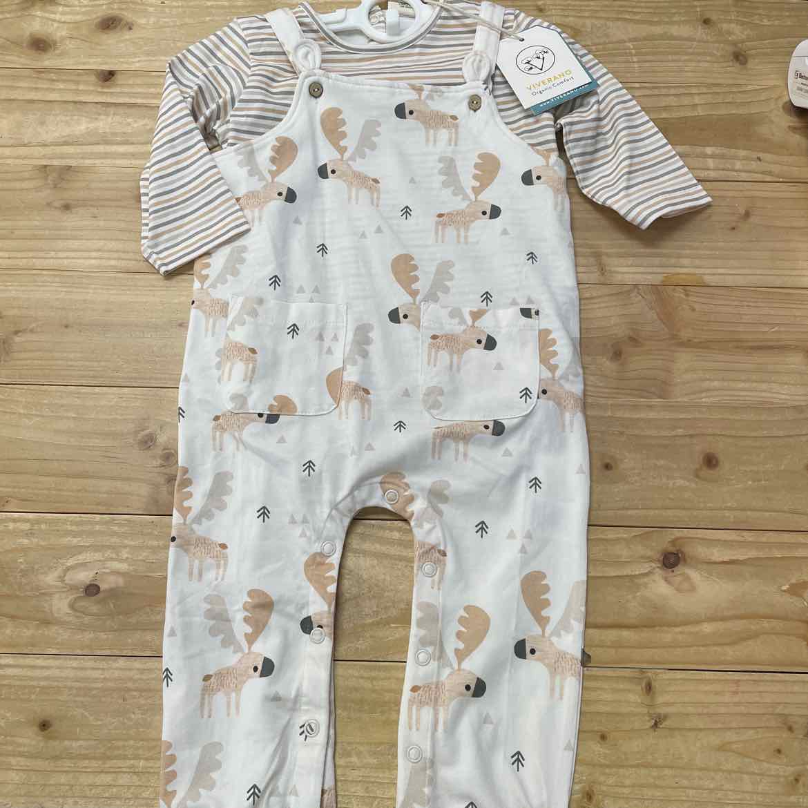 NEW! VIVERANO MOOSE 2PC 12-18 MOS