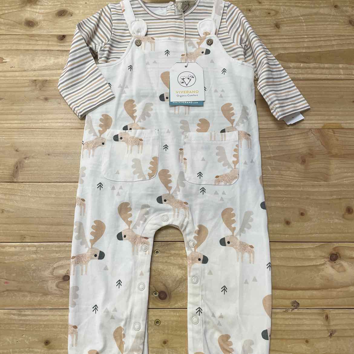 NEW! VIVERANO MOOSE 2PC 6-12 MOS
