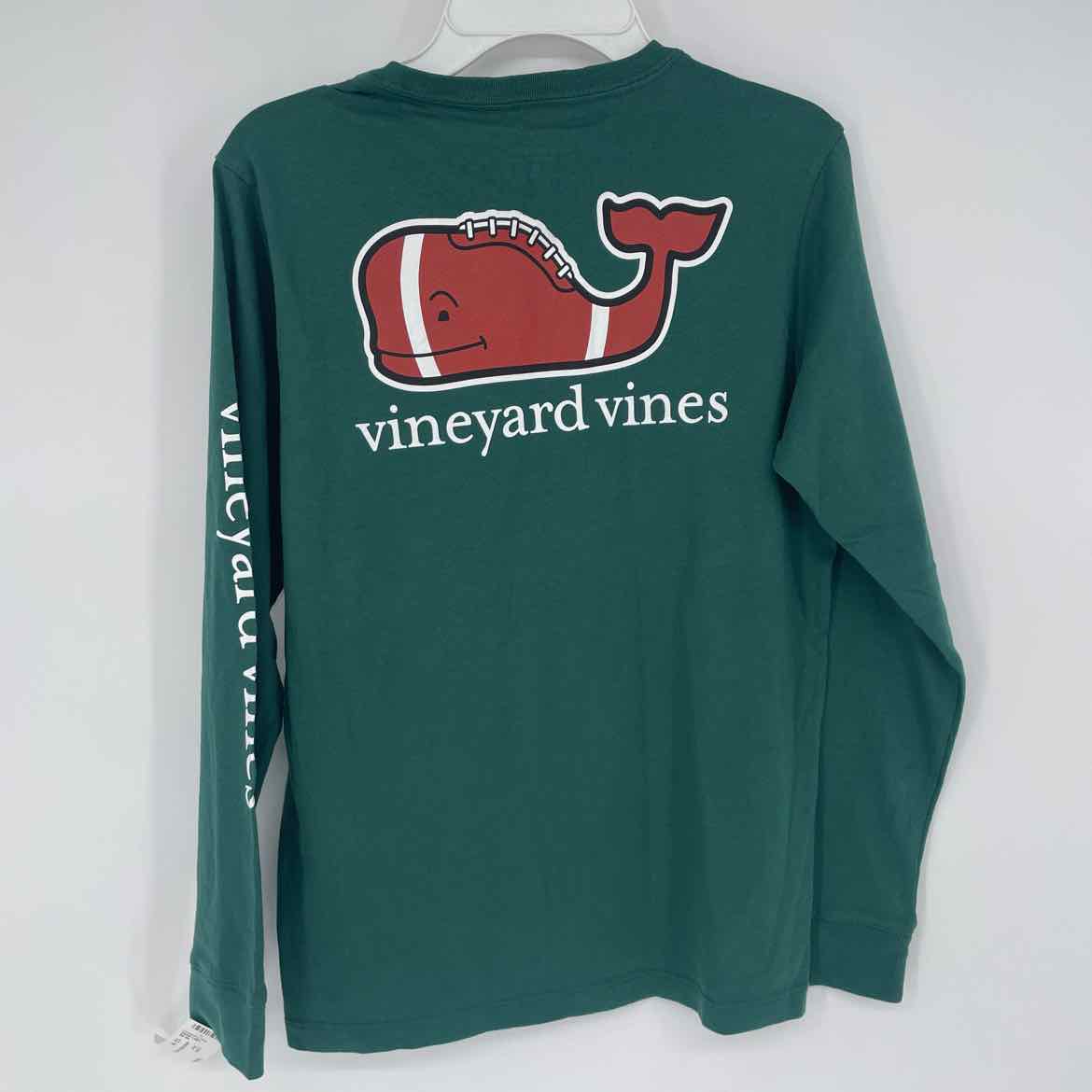 VINEYARD VINES GREEN FOOTBALL SHIRT 12/14