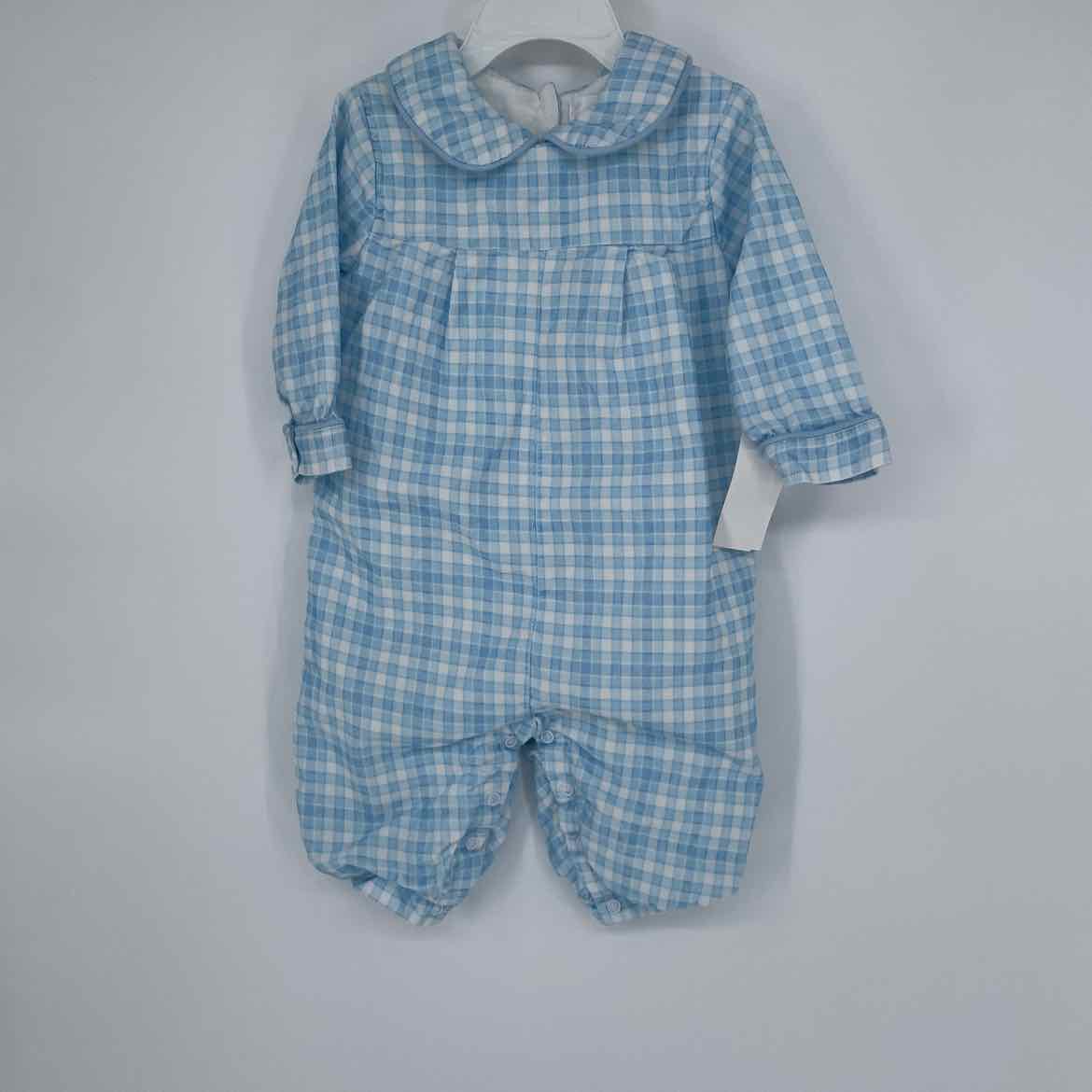 CECIL AND LOU BLUE PLAID 1PC 9 MOS