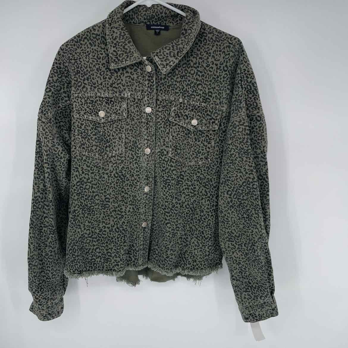 MITTOSHOP OLIVE/LEOPARD JACKET L