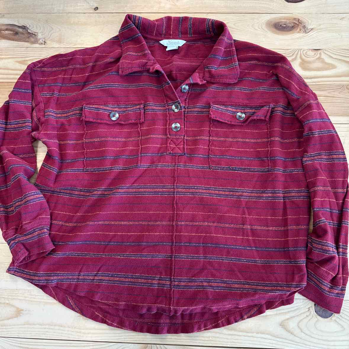 NATURAL REFLECTIONS POPOVER BLOUSE M