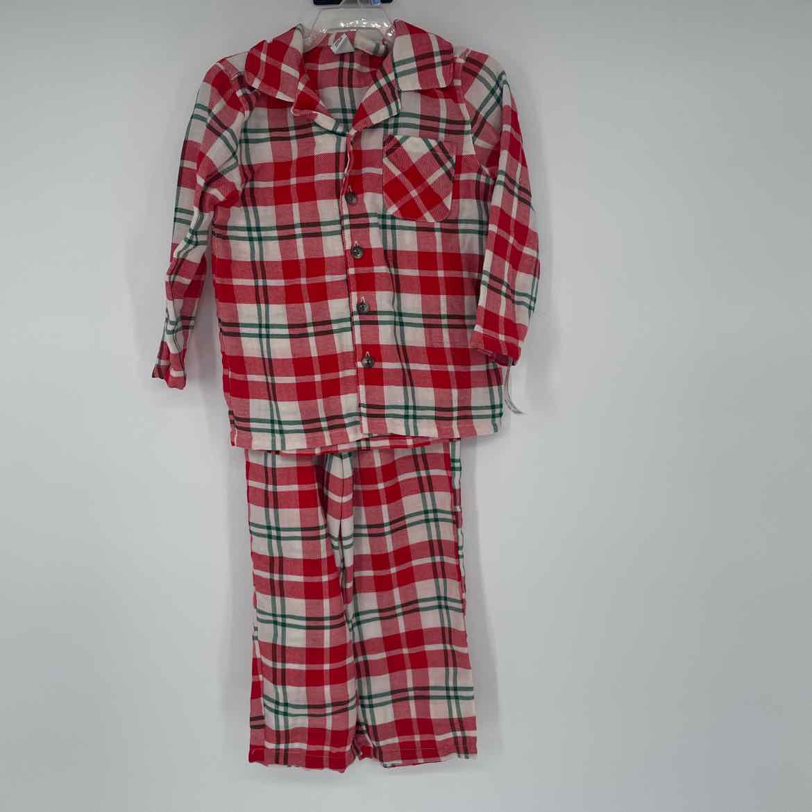 OLD NAVY PLAID PJS 3T