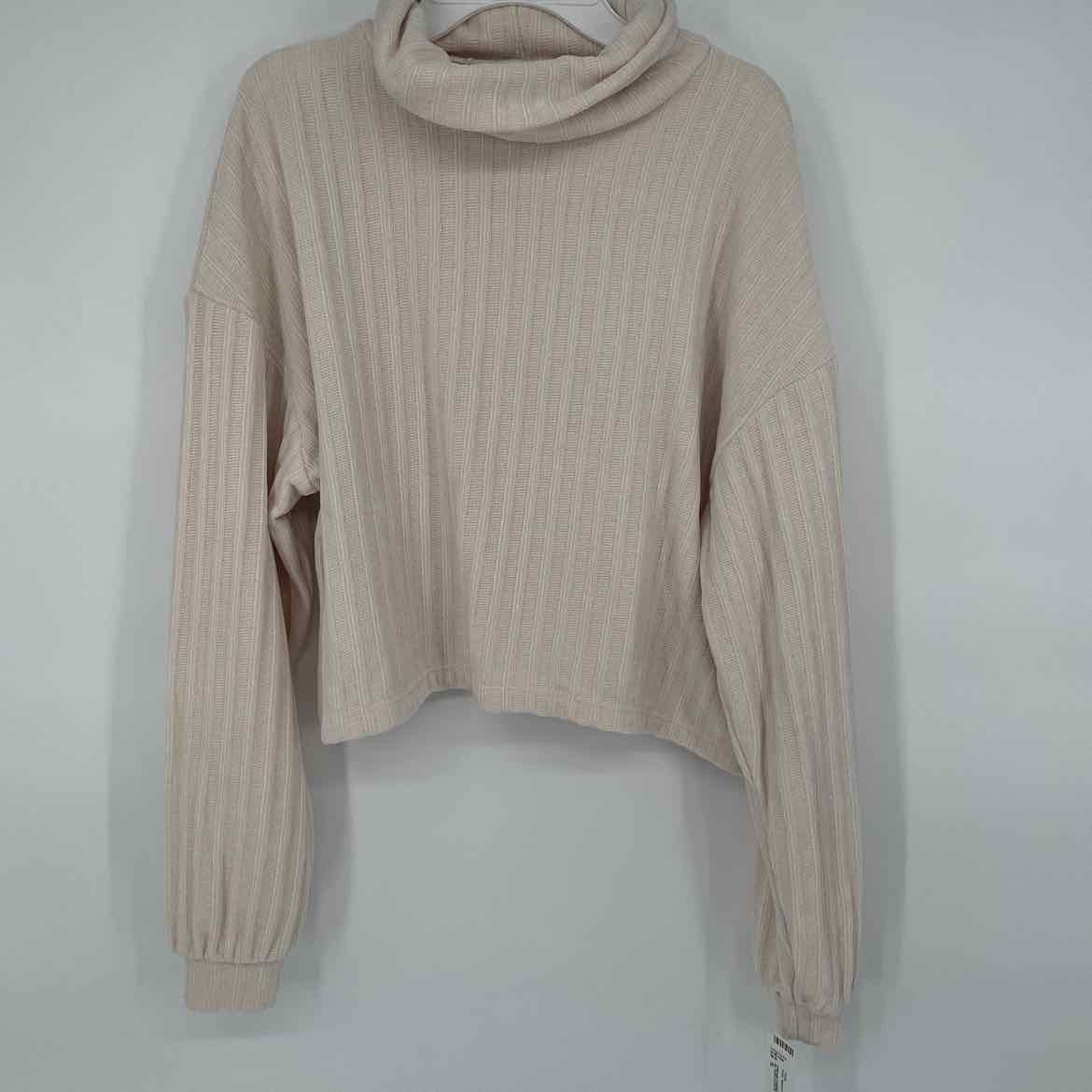ALTAR'D STATE CREAM CHENILLE CROPPED SHIRT S