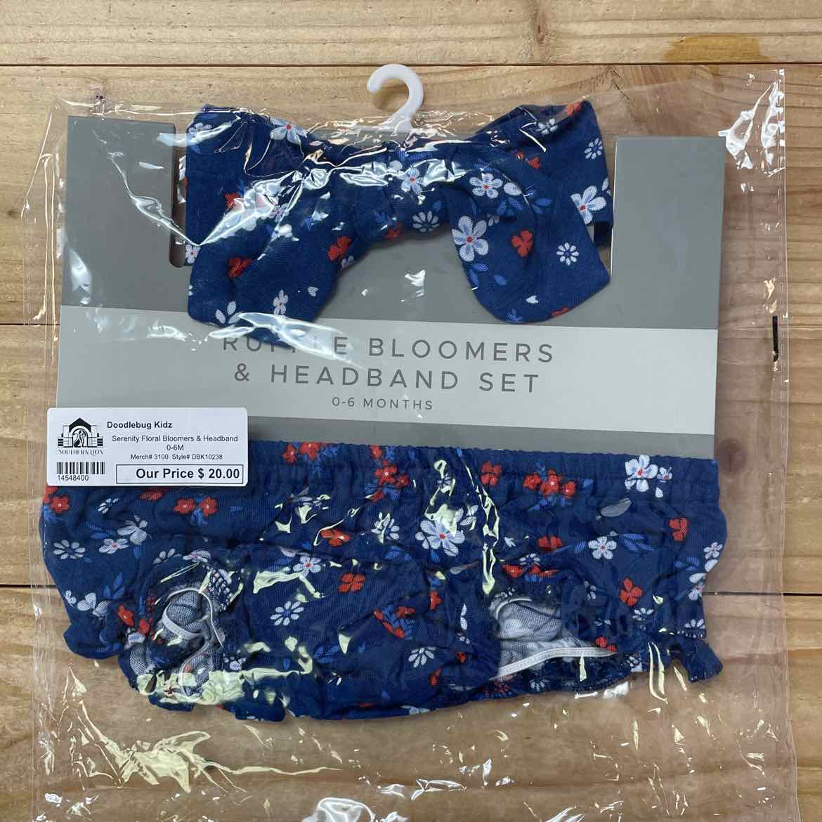 NEW! NEW CASTLE RUFFLE BLOOMERS & HEADBAND SET 0-6 MOS