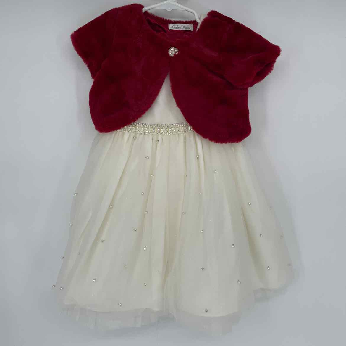 CREAM/RED TULLE DRESS 4