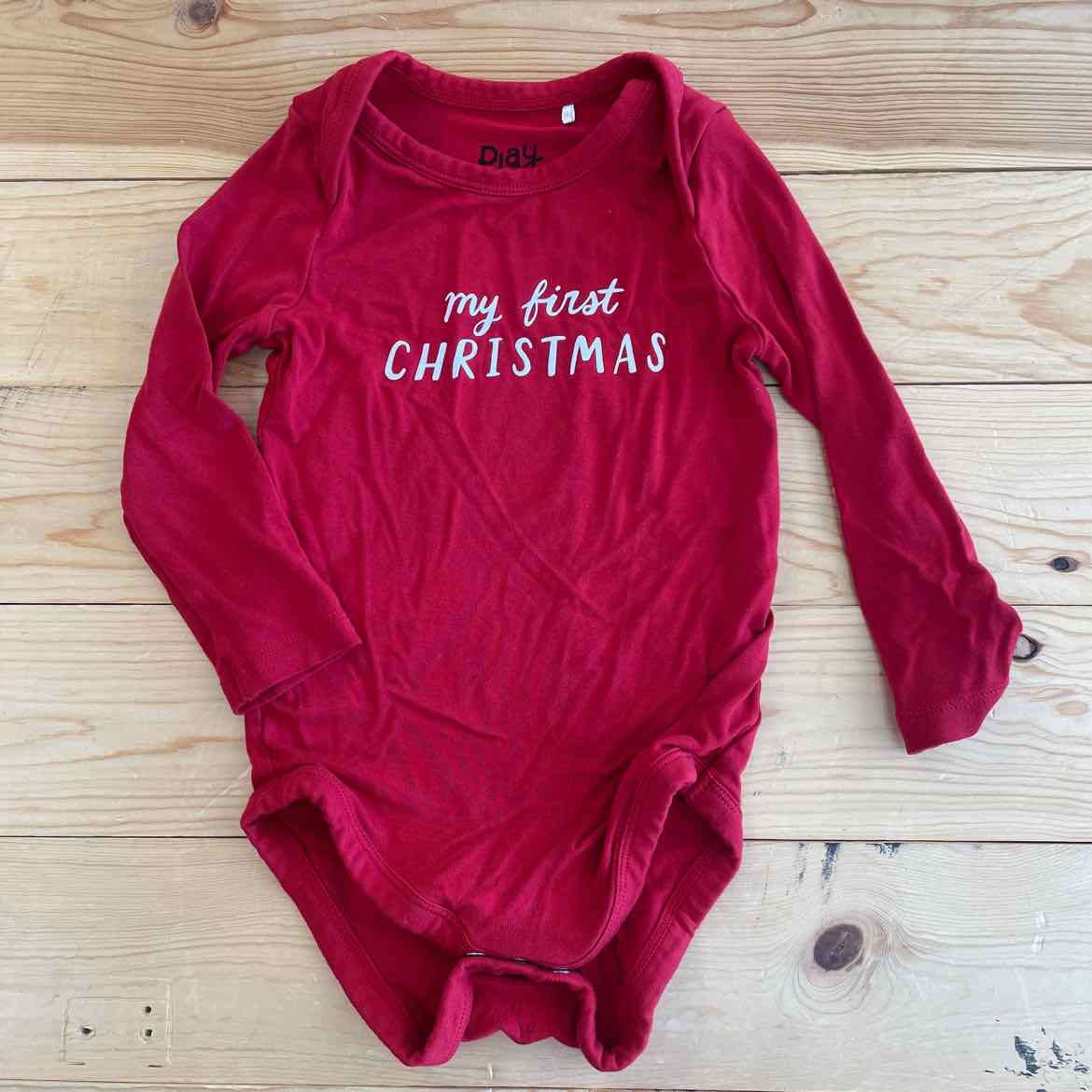 LITTLE SLEEPIES PLAY CHRISTMAS BODYSUIT 6-12 MOS