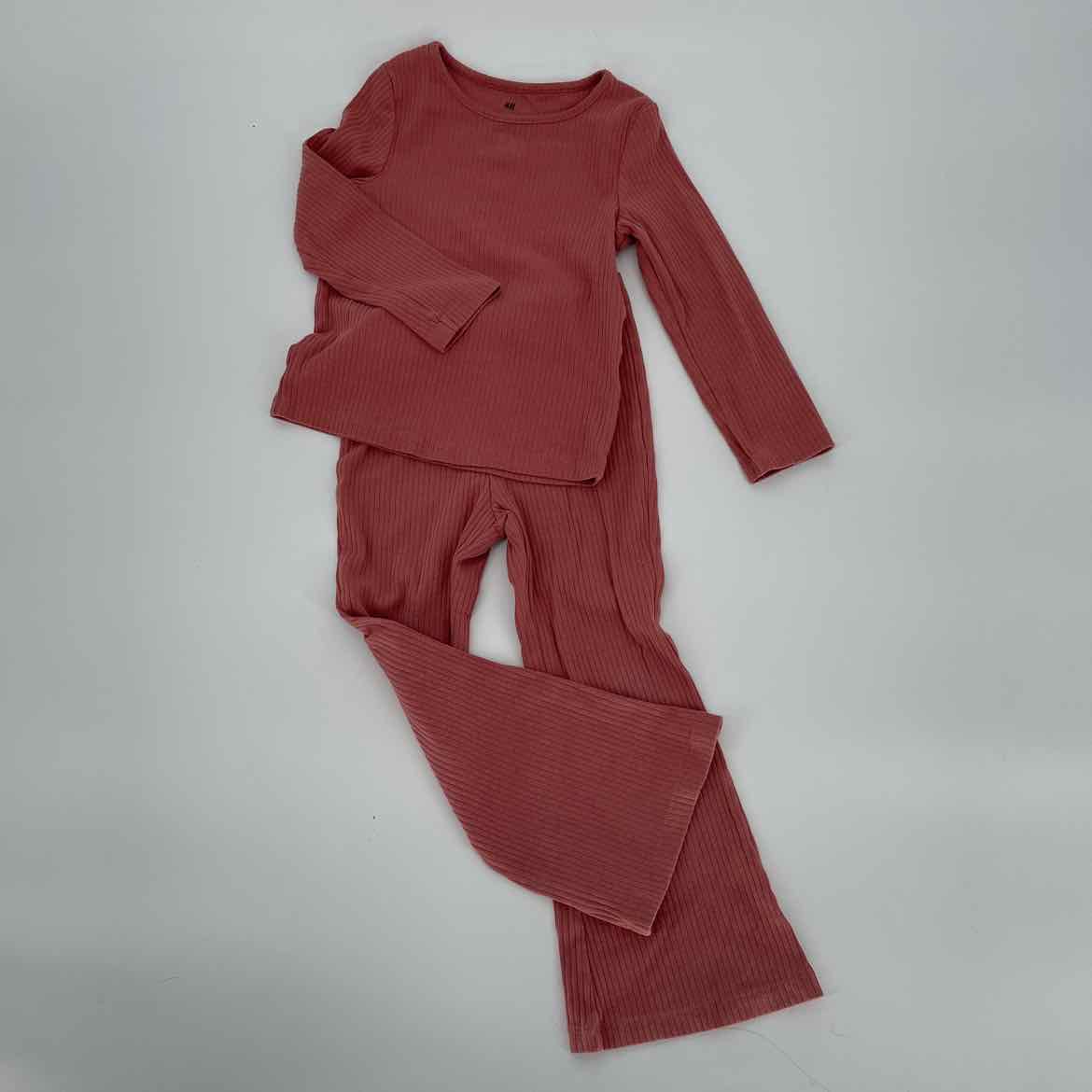 H&M PINK RIBBED OUTFIT 4T