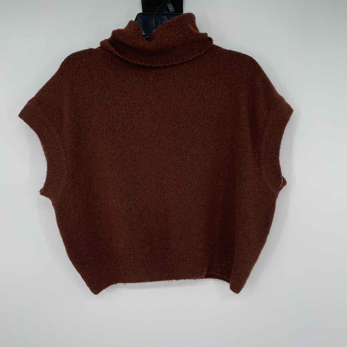 DOUBLE ZERO BROWN CROPPED SWEATER S