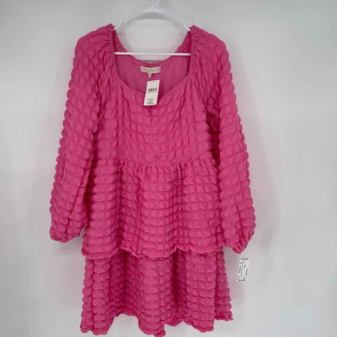 NEW! SIMPLY SOUTHERN PINK BUBBLE DRESS S