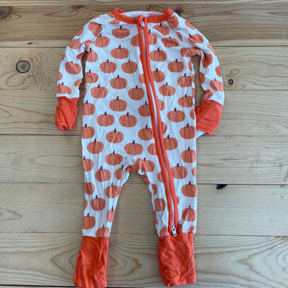 PUMPKIN BAMBOO SLEEPER 0-3 MOS